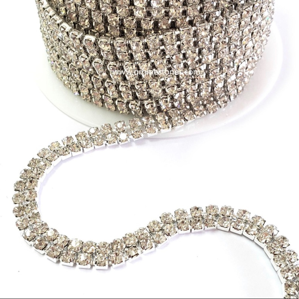 2 Row Rhinestone Trim